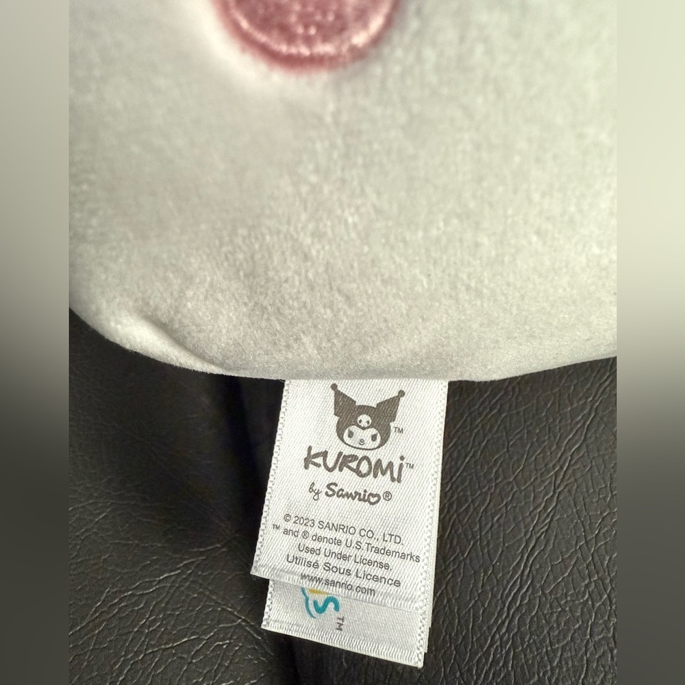 Kuromi By Sanrio Squishmallow Plush Toy, NWT, Purple and White Plush. 8”. - Picture 6 of 7